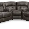 Haven Three Piece Power Reclining Sectional Charcoal (In stock)