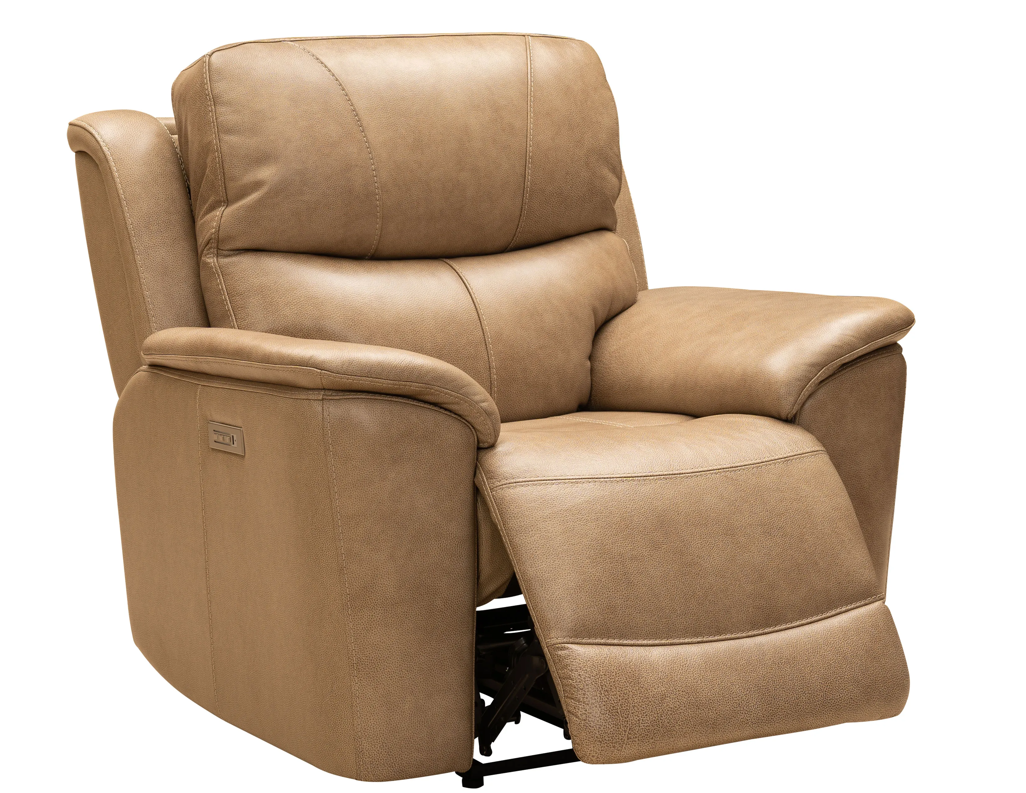 Kaden Leather Power Headrest - Power Lumbar - Power Recliner (Taupe) In stock 1 Kaden Leather Power Headrest - Power Lumbar - Power Recliner (Taupe) In stock