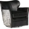 Kato Leather Swivel Chair Salt Pepper (In stock)