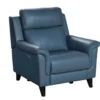 Kester Leather Power Headrest Power Recliner  (Bluegray) In stock