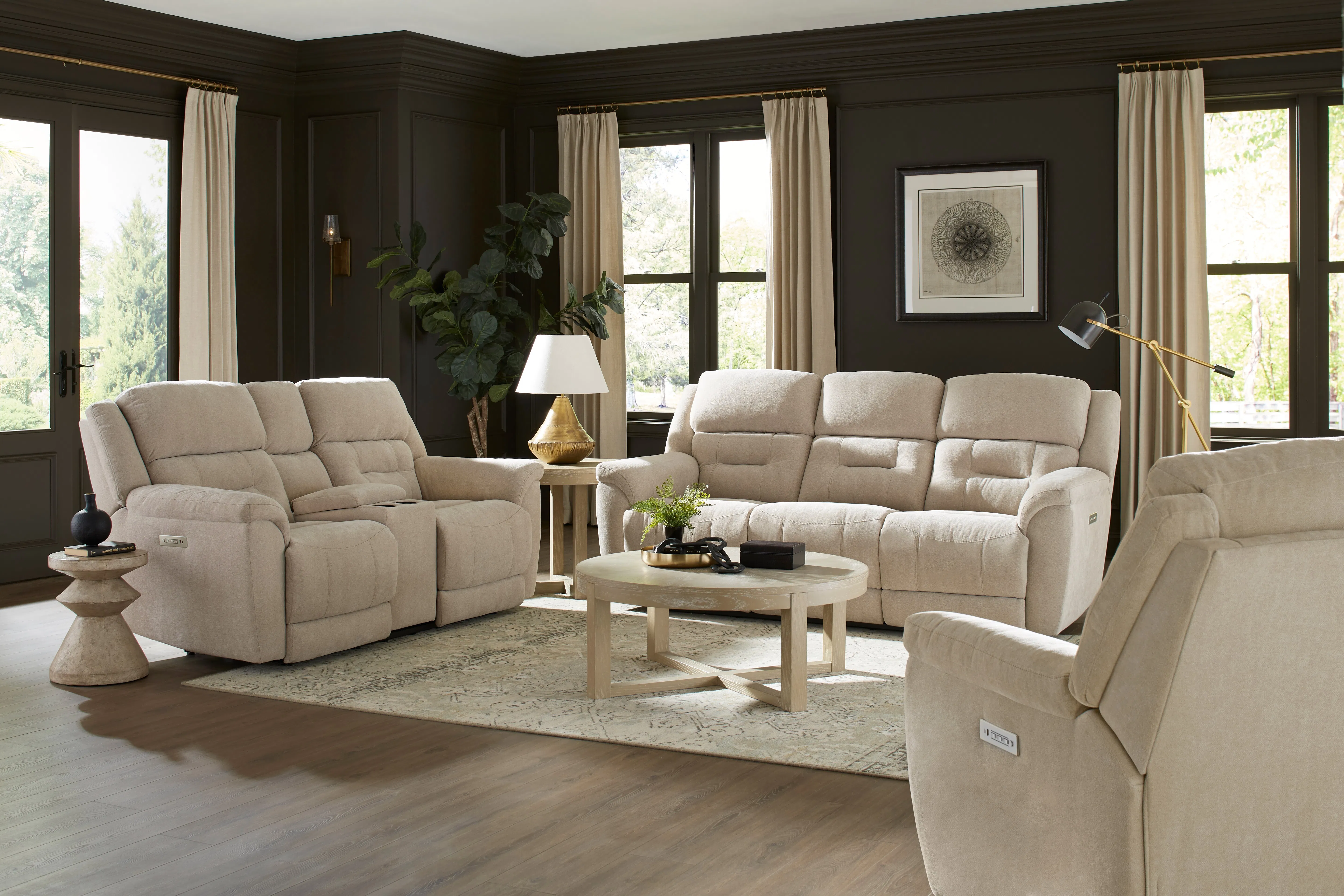 Knockout Zero Gravity Triple Power Recliner Tan (In stock) 7 Knockout Zero Gravity Triple Power Recliner Tan (In stock)