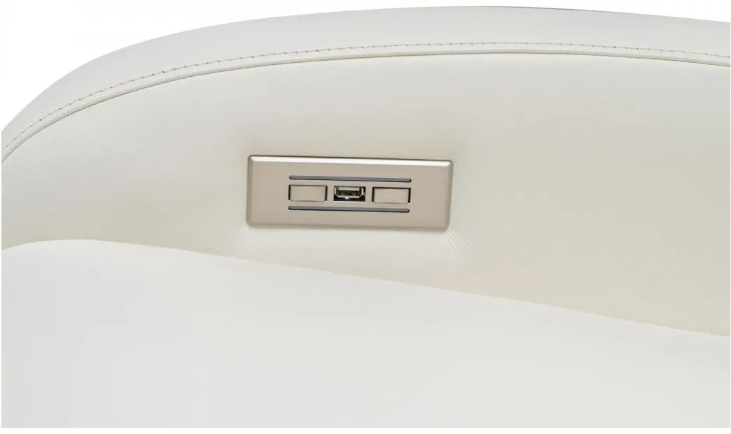 Levi Power Recliner w/"Heads-Up" Power Forward Head Rest (White) In stock 5 Levi Power Recliner w/"Heads-Up" Power Forward Head Rest (White) In stock