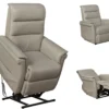 Luka Power Lift Recliner w/Power Head Rest (Cream) 350 lbs. - In stock