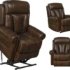 Lyndon Leather Power Headrest - Power Lumbar - Power Reclining Lift Chair (350 lbs.) In stock 28 Lyndon Leather Power Headrest - Power Lumbar - Power Reclining Lift Chair (350 lbs.) In stock