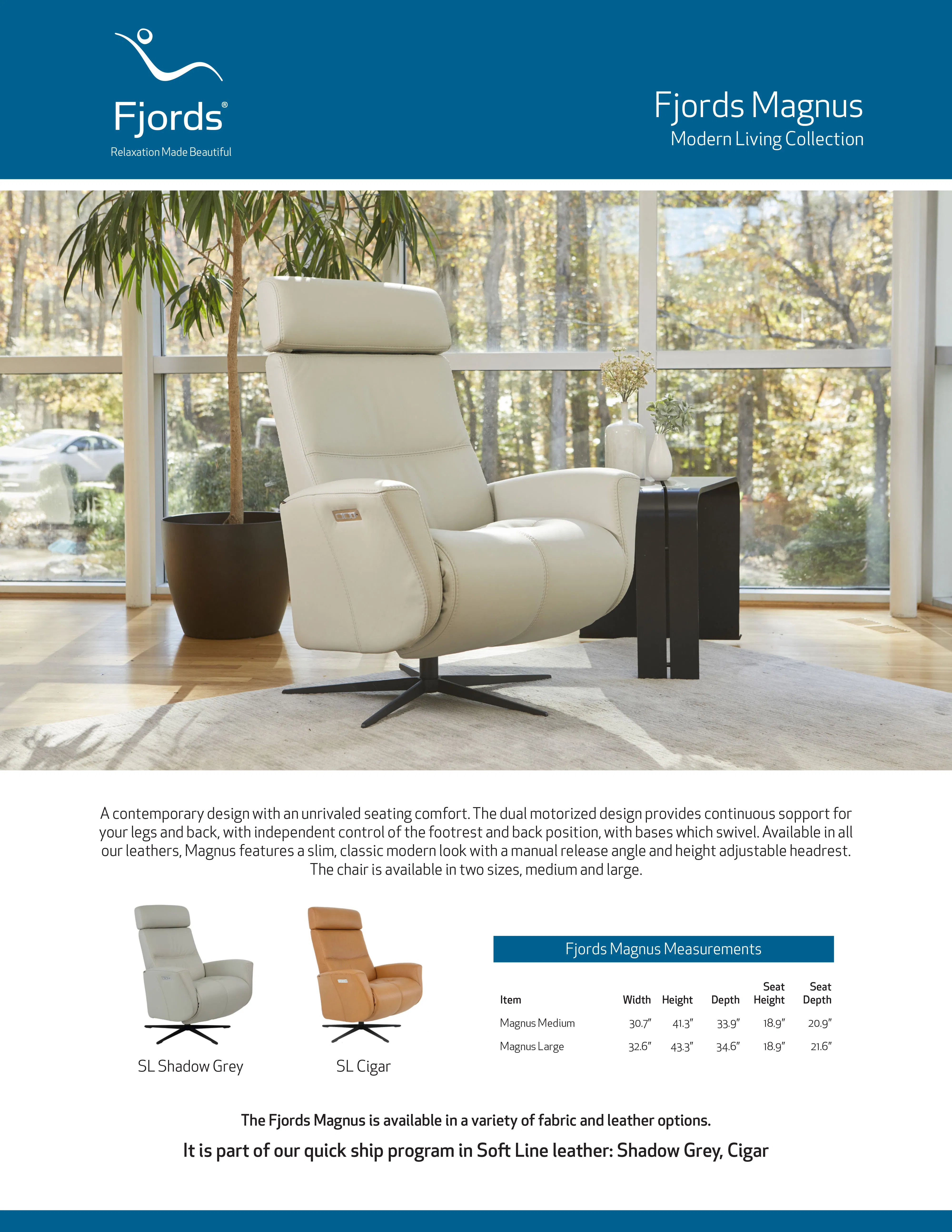 Magnus Cordless Dual Power Recliner Cigar (2 Sizes) In stock - Fast shipping 11 Magnus Cordless Dual Power Recliner Cigar (2 Sizes) In stock - Fast shipping