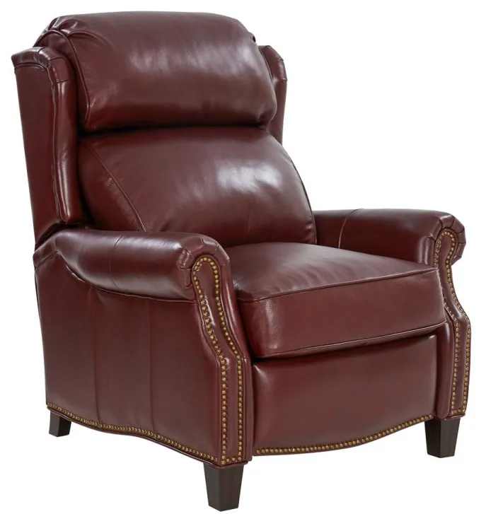 Meade Leather Recliner (Cabernet) In stock 1 Meade Leather Recliner (Cabernet) In stock