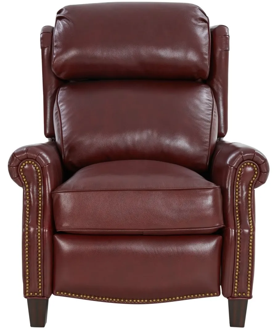 Meade Leather Recliner (Cabernet) In stock 2 Meade Leather Recliner (Cabernet) In stock