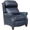 Meade Leather Recliner (Shoreham Blue) In stock