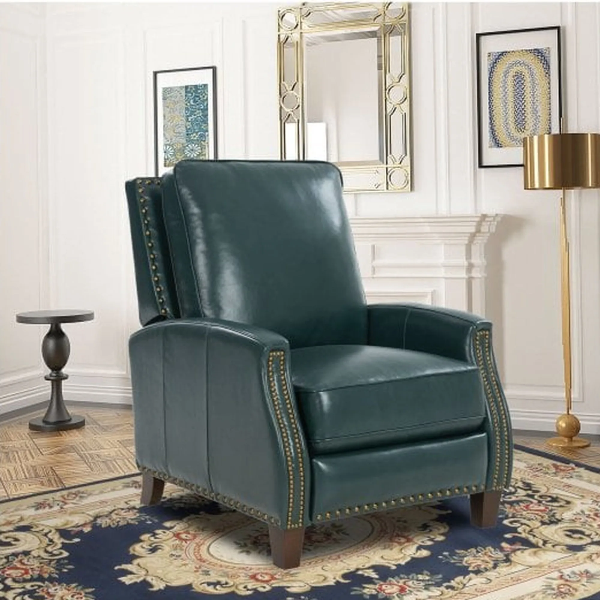 Melrose Leather Recliner (Emerald) In stock 5 Melrose Leather Recliner (Emerald) In stock
