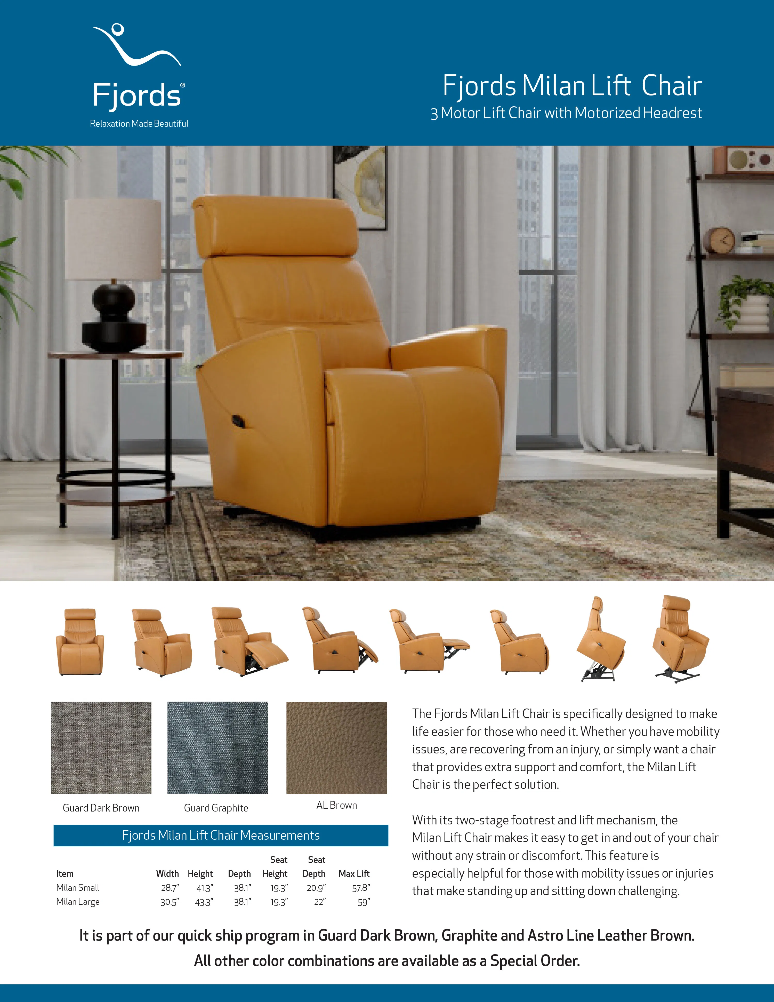 Milan 3 Motor Lift Reclining Chair Dark Brown Fabric (IN STOCK) 7 Milan 3 Motor Lift Reclining Chair Dark Brown Fabric (IN STOCK)