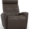 Milan Swivel Glider Power Headrest Power Recliner Brown (In stock - Fast Shipping)
