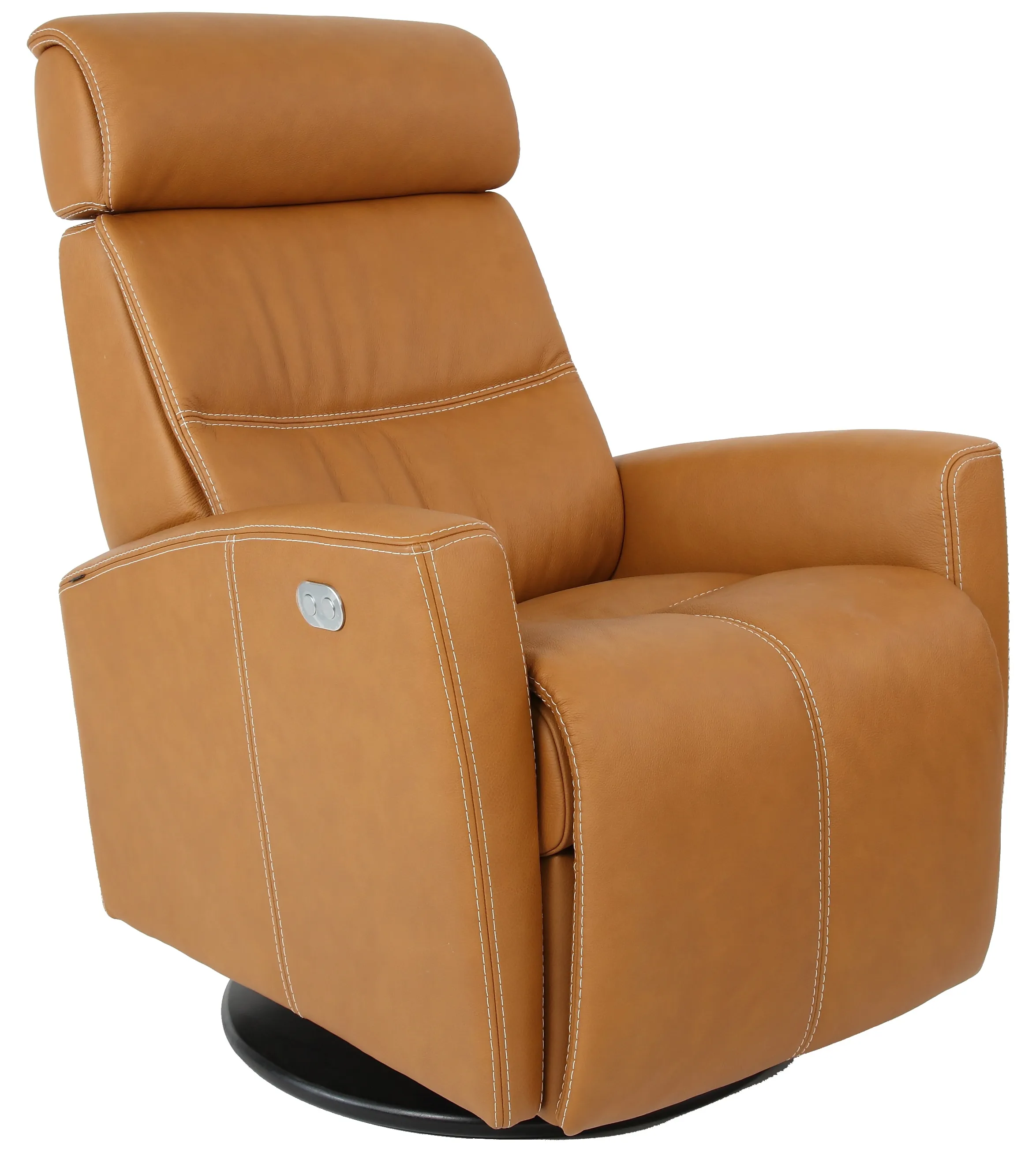 Milan Swivel Glider Power Headrest Power Recliner Vintage Cognac (In stock - Fast Shipping) 3 Milan Swivel Glider Power Headrest Power Recliner Vintage Cognac (In stock - Fast Shipping)