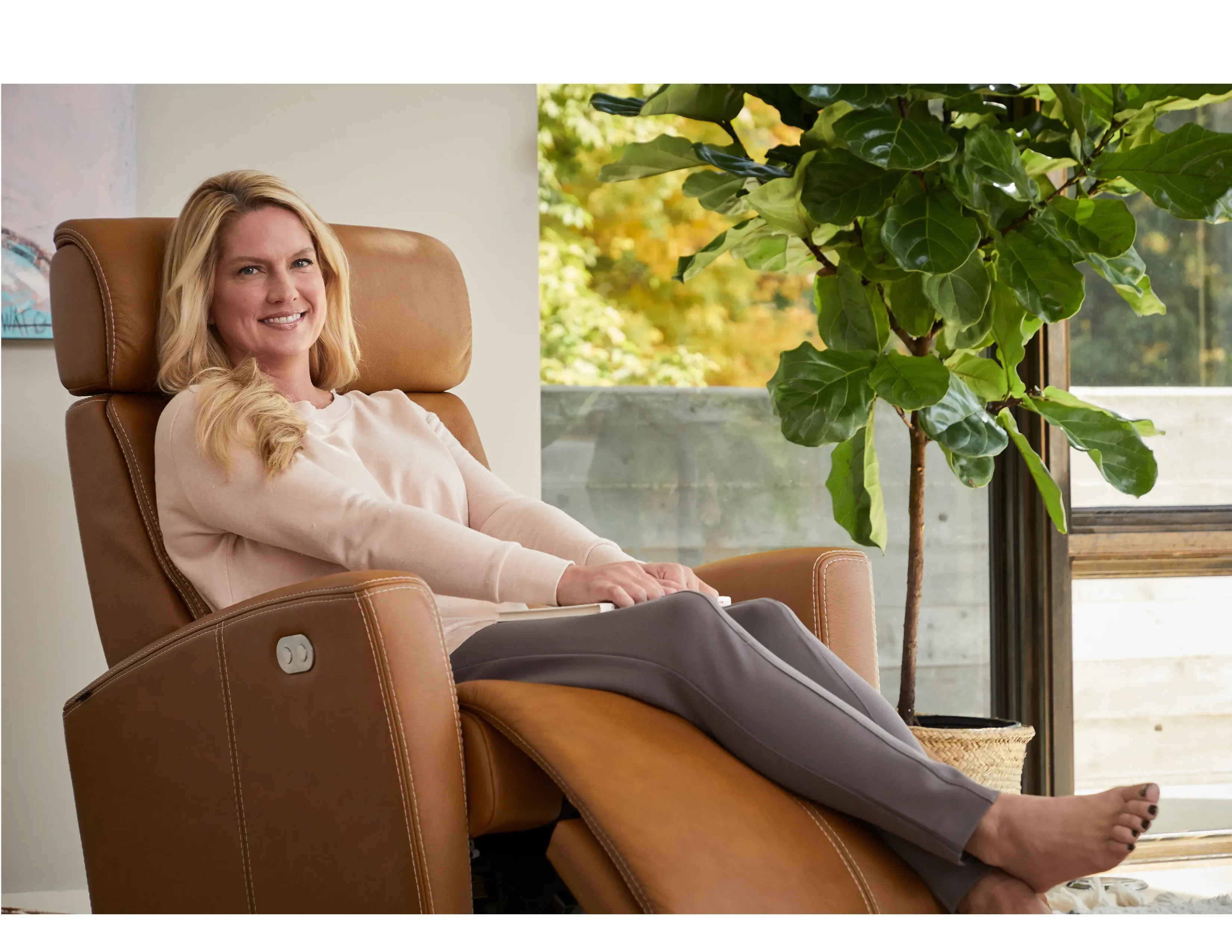 Milan Swivel Glider Power Headrest Power Recliner Vintage Cognac (In stock - Fast Shipping) 5 Milan Swivel Glider Power Headrest Power Recliner Vintage Cognac (In stock - Fast Shipping)