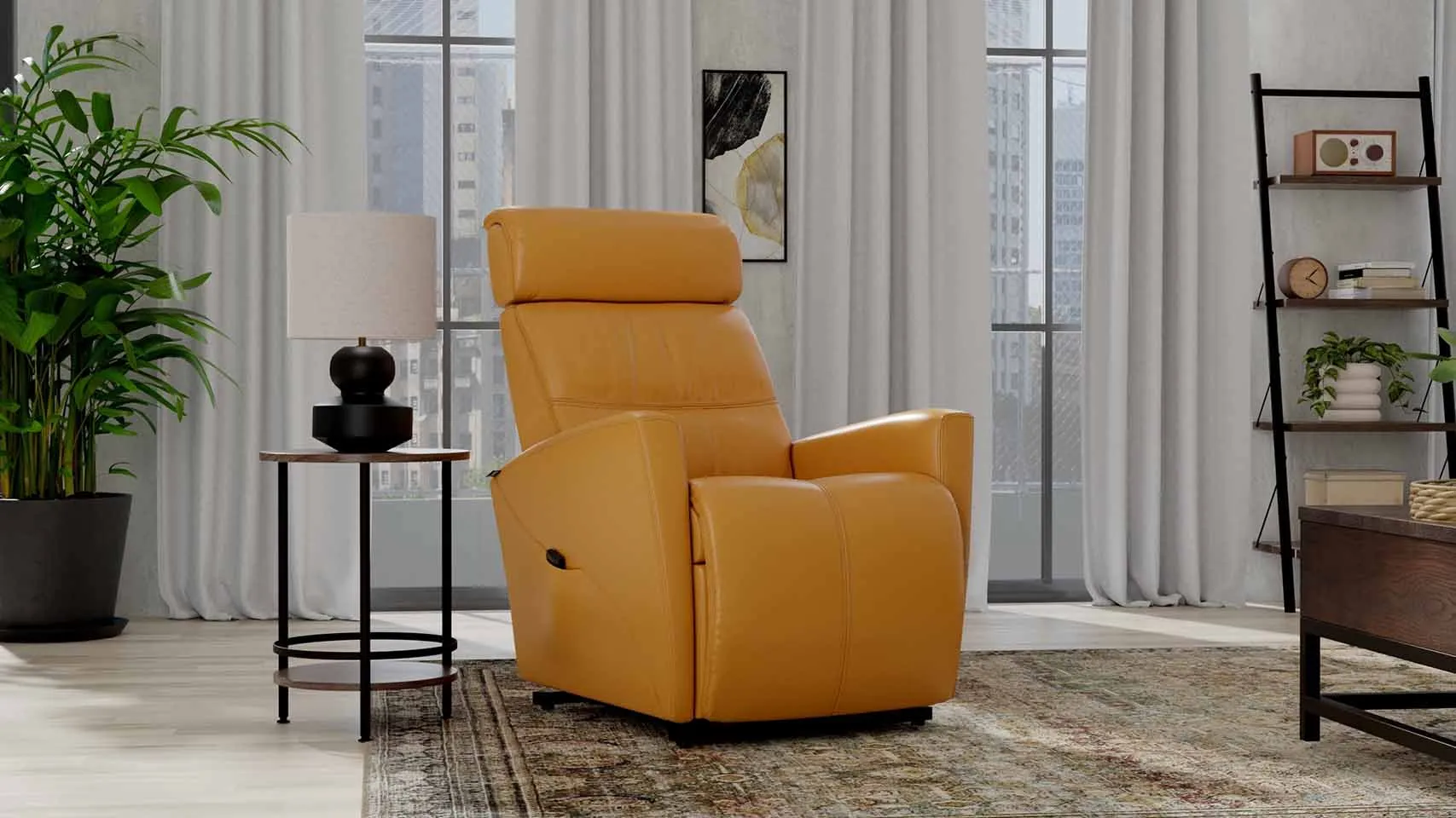 Milan Swivel Glider Power Headrest Power Recliner Vintage Cognac (In stock - Fast Shipping) 7 Milan Swivel Glider Power Headrest Power Recliner Vintage Cognac (In stock - Fast Shipping)