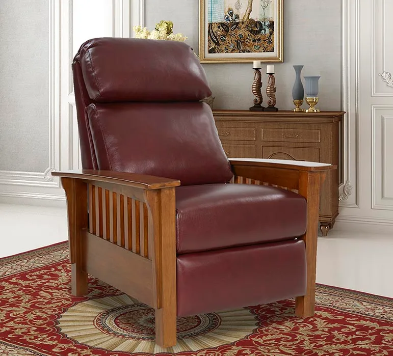 Mission Leather Recliner (Cabernet) In stock 8 Mission Leather Recliner (Cabernet) In stock