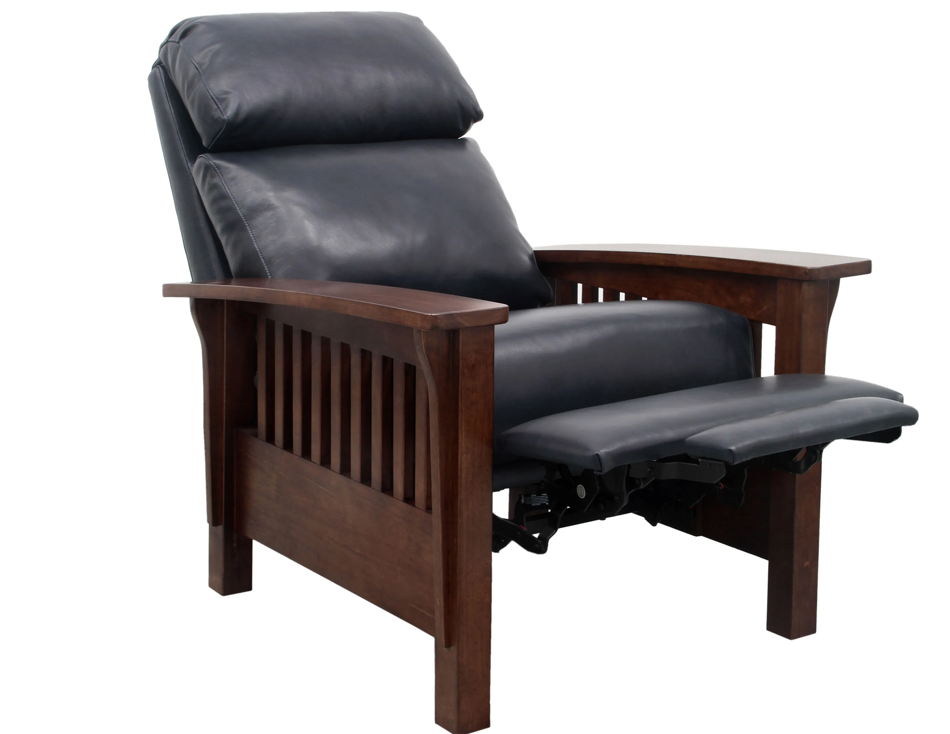 Mission Leather Recliner (Blue) In stock 3 Mission Leather Recliner (Blue) In stock