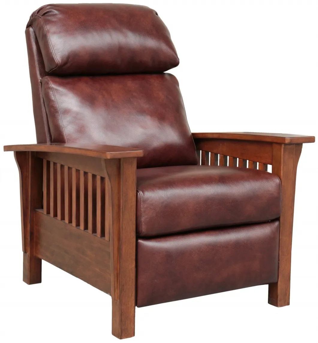 Mission Leather Recliner (Blue) In stock 4 Mission Leather Recliner (Blue) In stock