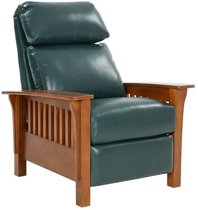 Mission Leather Recliner (Blue) In stock 5 Mission Leather Recliner (Blue) In stock