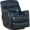 Napoli Leather Rocker Recliner Blue (In Stock)