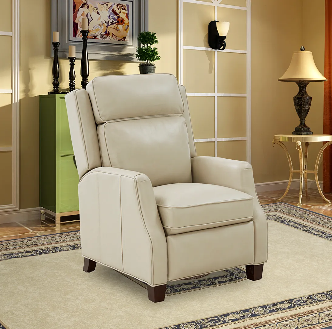 Nixon Leather Recliner (Parchment) - In stock 8 Nixon Leather Recliner (Parchment) - In stock