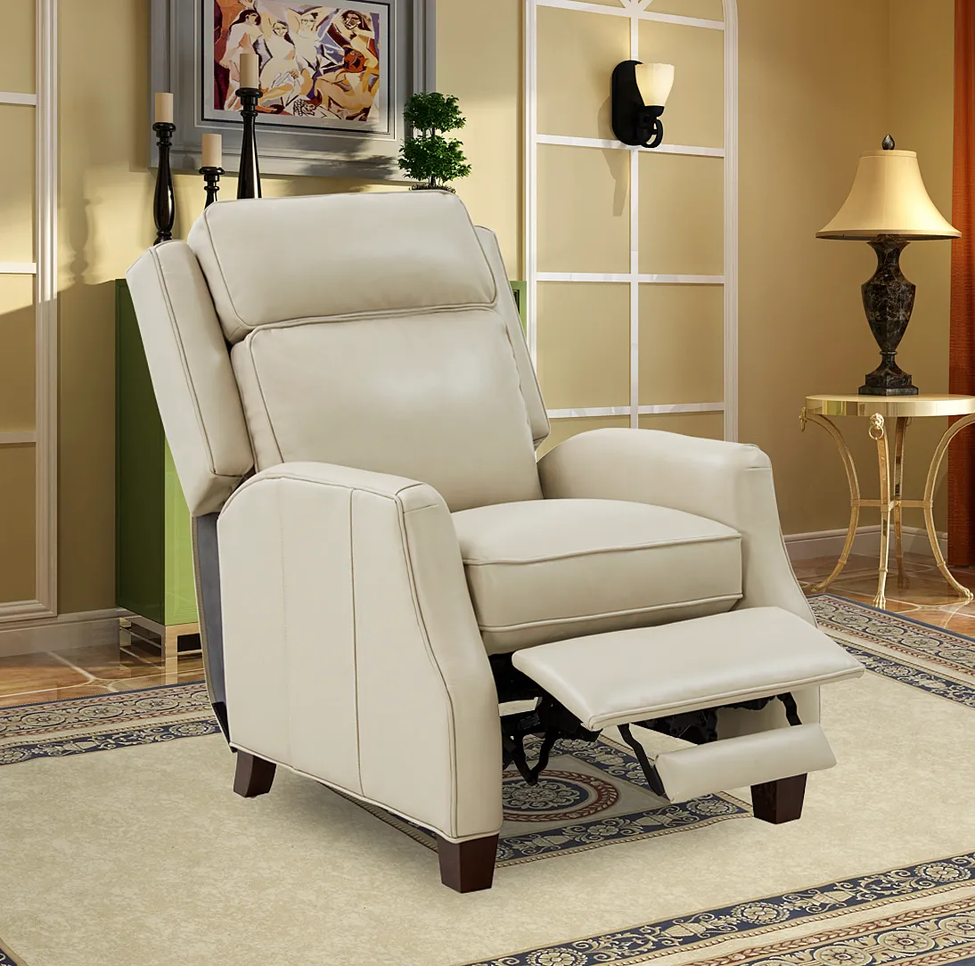 Nixon Leather Recliner (Parchment) - In stock 9 Nixon Leather Recliner (Parchment) - In stock