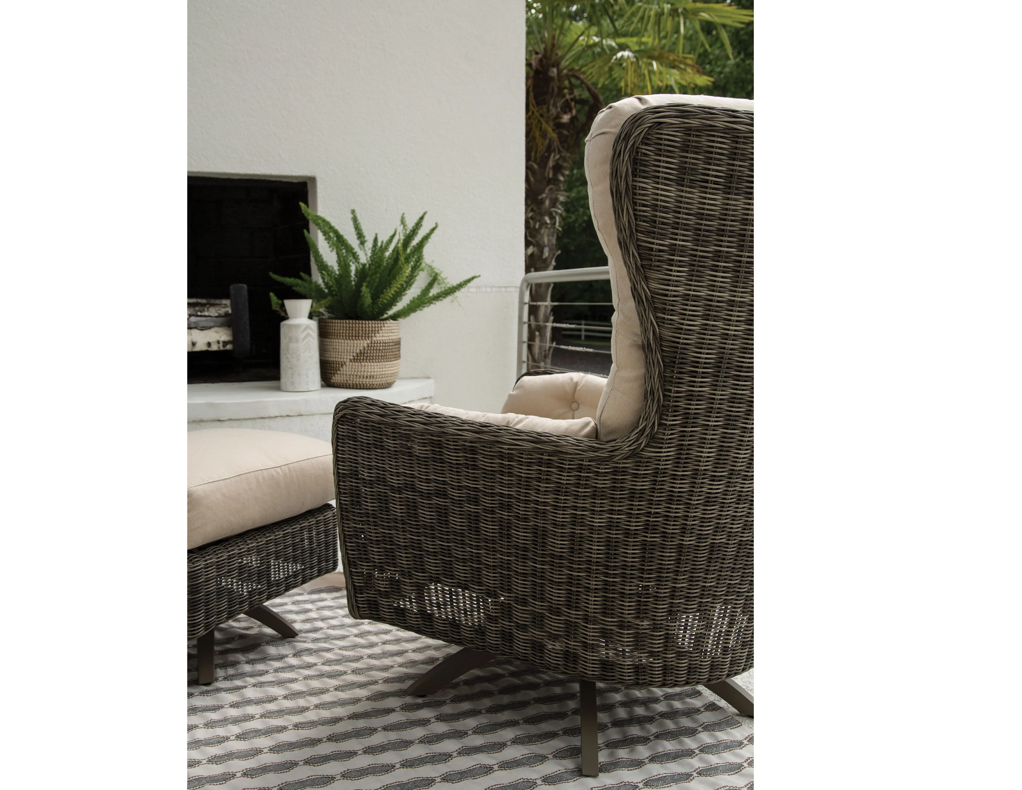 Cocoon High Back Swivel Chair and Ottoman - Made to order fabrics 3 Cocoon High Back Swivel Chair and Ottoman - Made to order fabrics