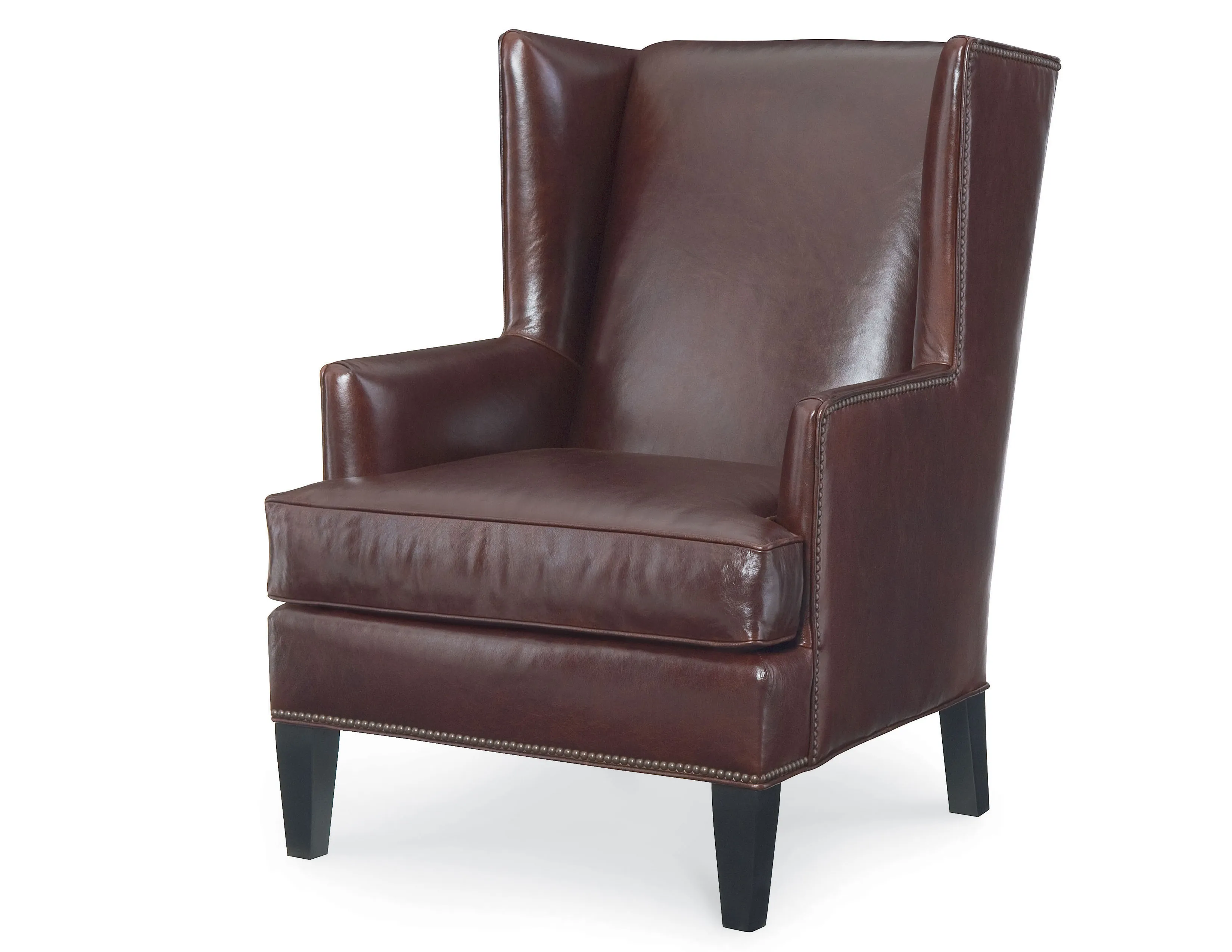 Eliot Nail Head Leather Wing Chair (+45 leathers) 2 Eliot Nail Head Leather Wing Chair (+45 leathers)