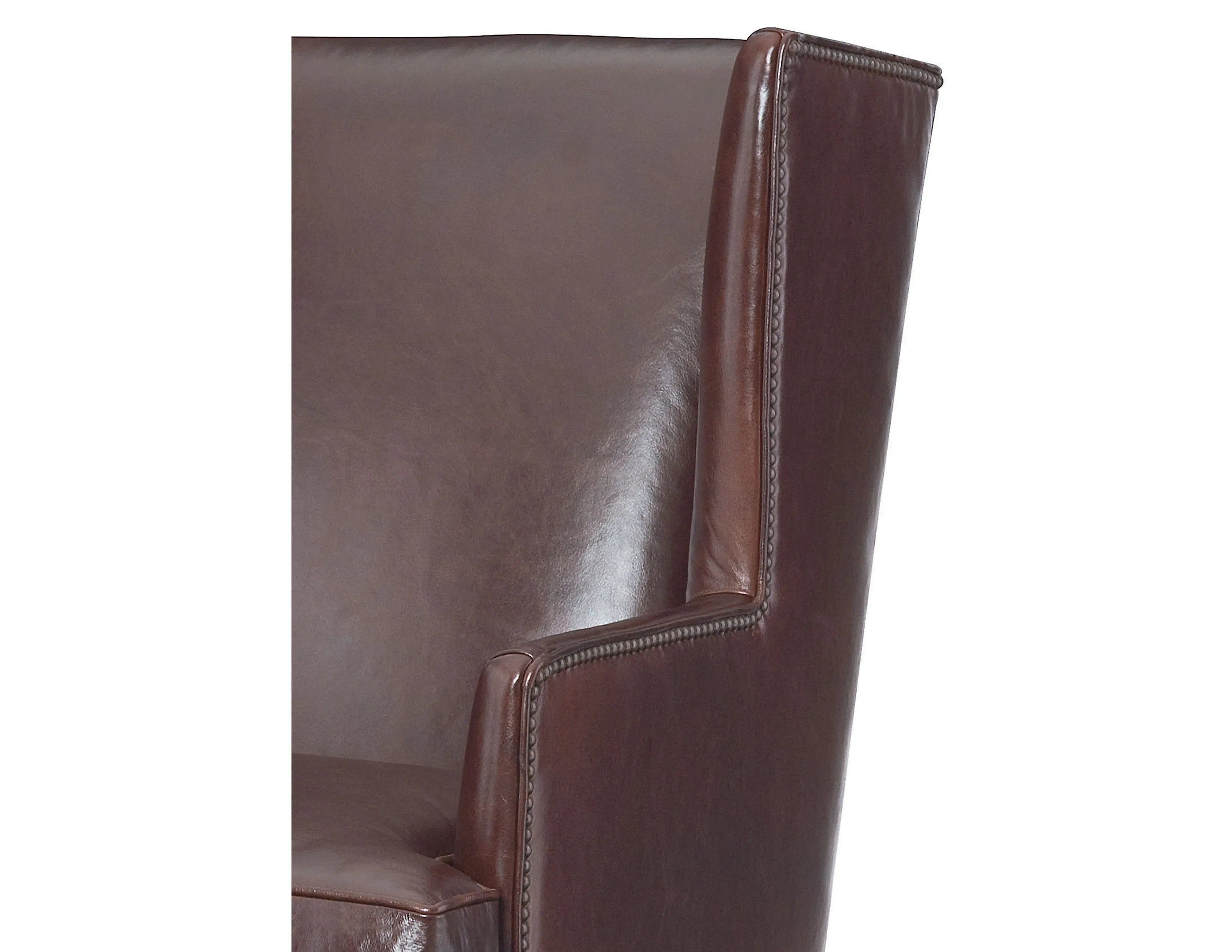 Eliot Nail Head Leather Wing Chair (+45 leathers) 3 Eliot Nail Head Leather Wing Chair (+45 leathers)