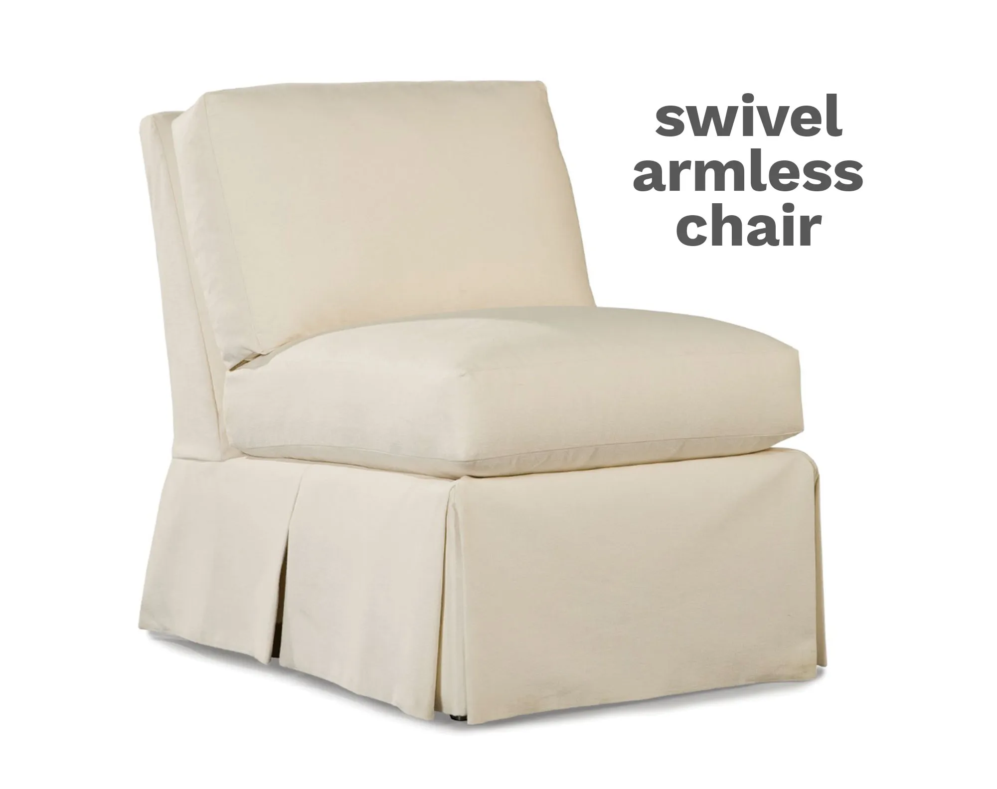 Harrison Slipcover Armless Swivel Chair 2 Harrison Slipcover Armless Swivel Chair