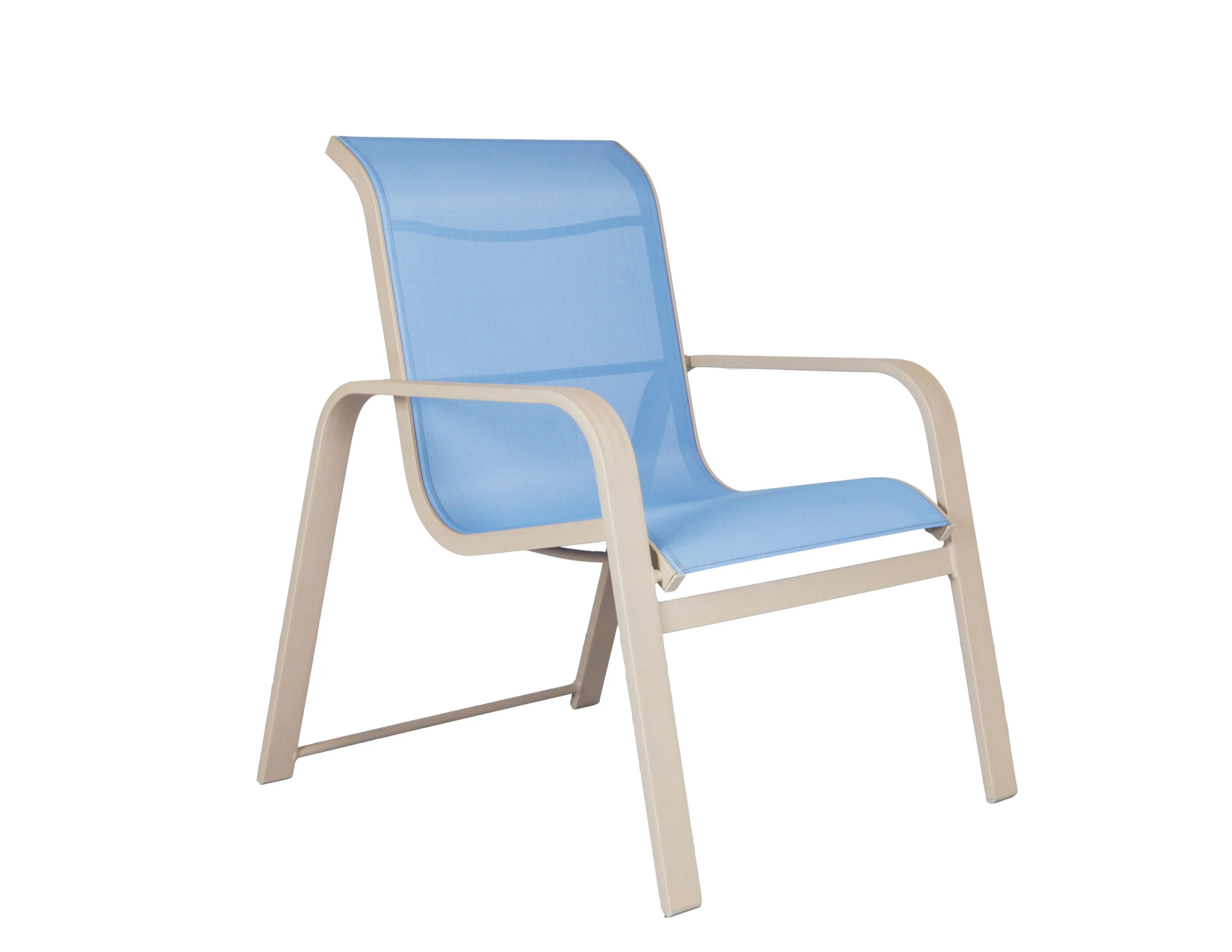 Seaside Sling Dining Arm Chair (Stackable) 24 fabrics - 8 metal finishes 1 Seaside Sling Dining Arm Chair (Stackable) 24 fabrics - 8 metal finishes