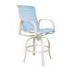 Seaside Sling Swivel Bar Stool (46" and 49") 24 fabrics - 8 metal finishes