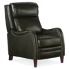Stark Leather Push Back Recliner (Black) In stock