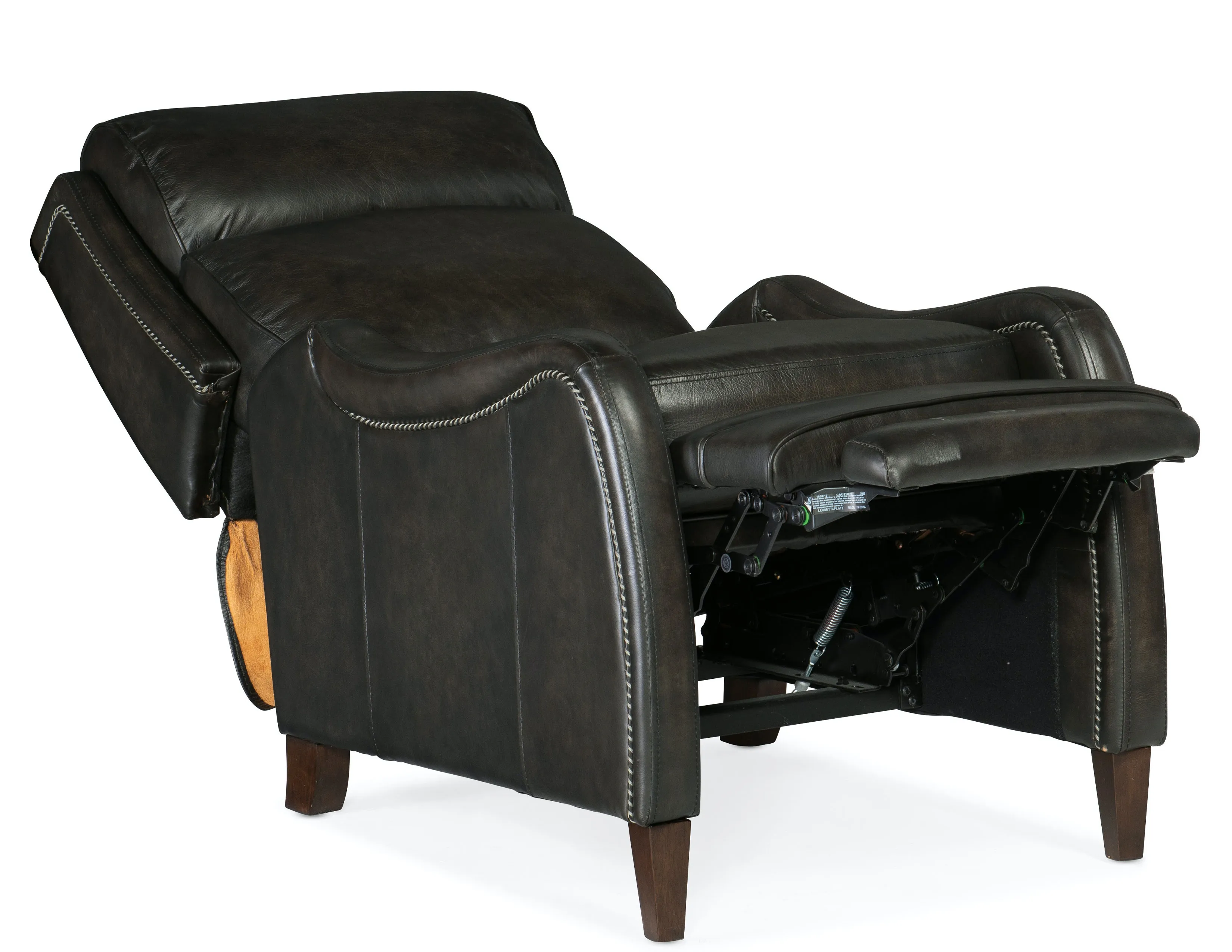 Stark Leather Push Back Recliner (Black) In stock 3 Stark Leather Push Back Recliner (Black) In stock