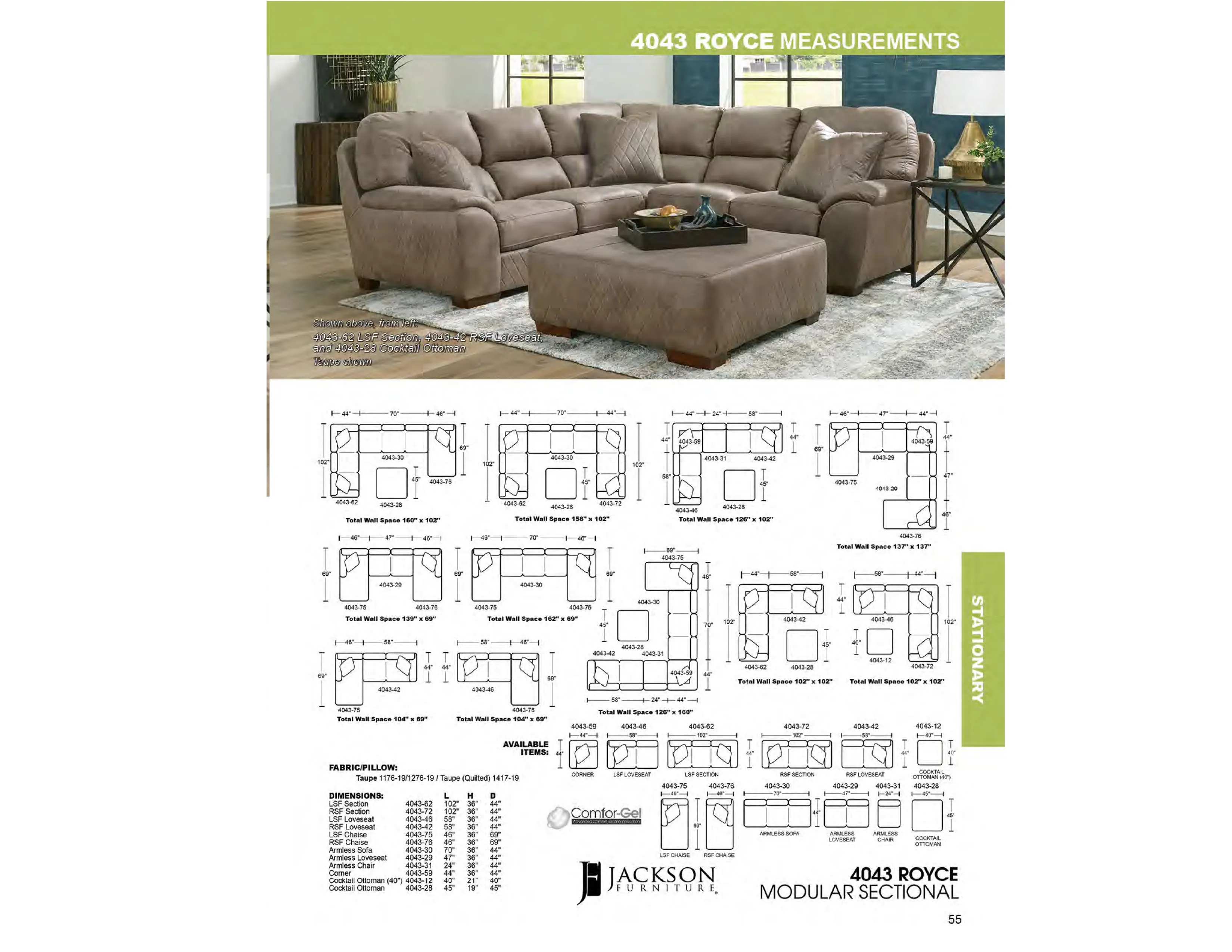 Royce 4043 Modular Sectional (Includes pillows) 24 Royce 4043 Modular Sectional (Includes pillows)