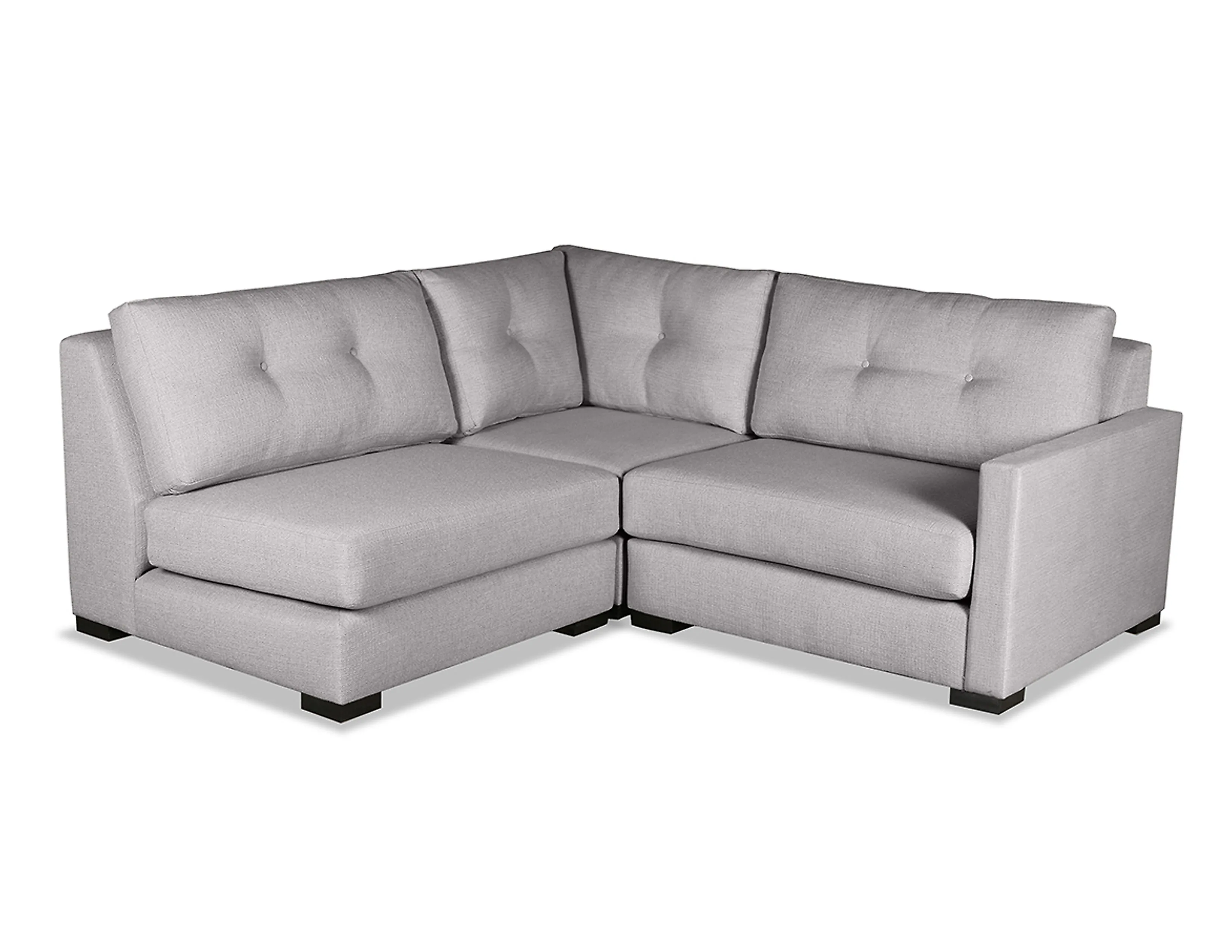 Chester Buttoned 3 Pieces Modular Sectional w/ Right Open End (3 Colors Available) 2 Chester Buttoned 3 Pieces Modular Sectional w/ Right Open End (3 Colors Available)
