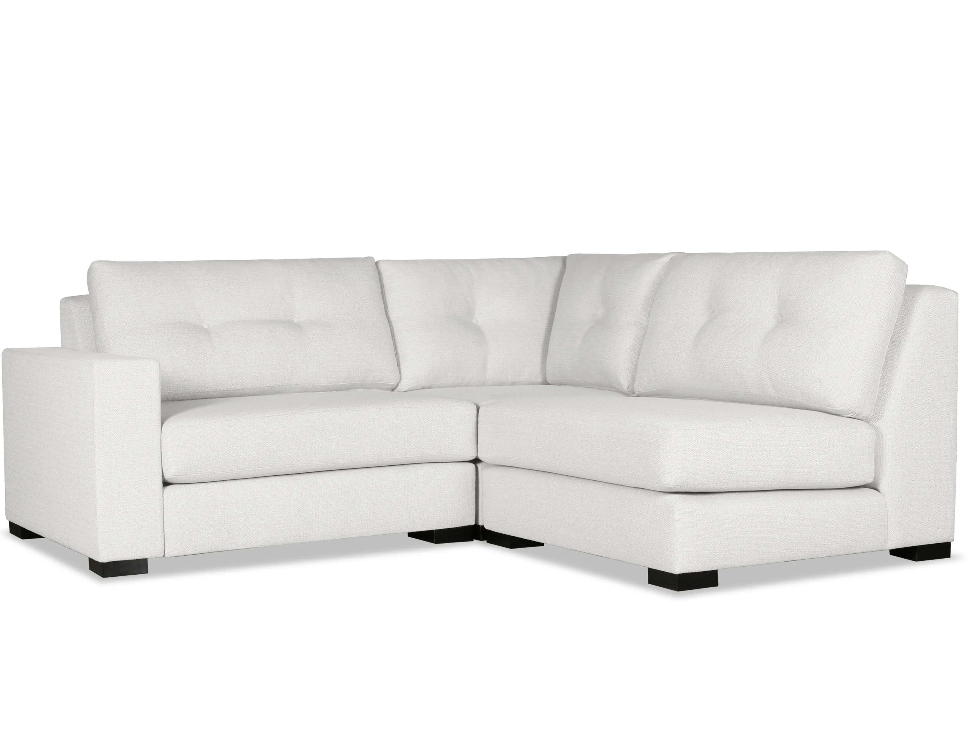 Veranda Buttoned 3 Pieces Modular Sectional w/ Right Open End (3 Colors Available) 2 Veranda Buttoned 3 Pieces Modular Sectional w/ Right Open End (3 Colors Available)