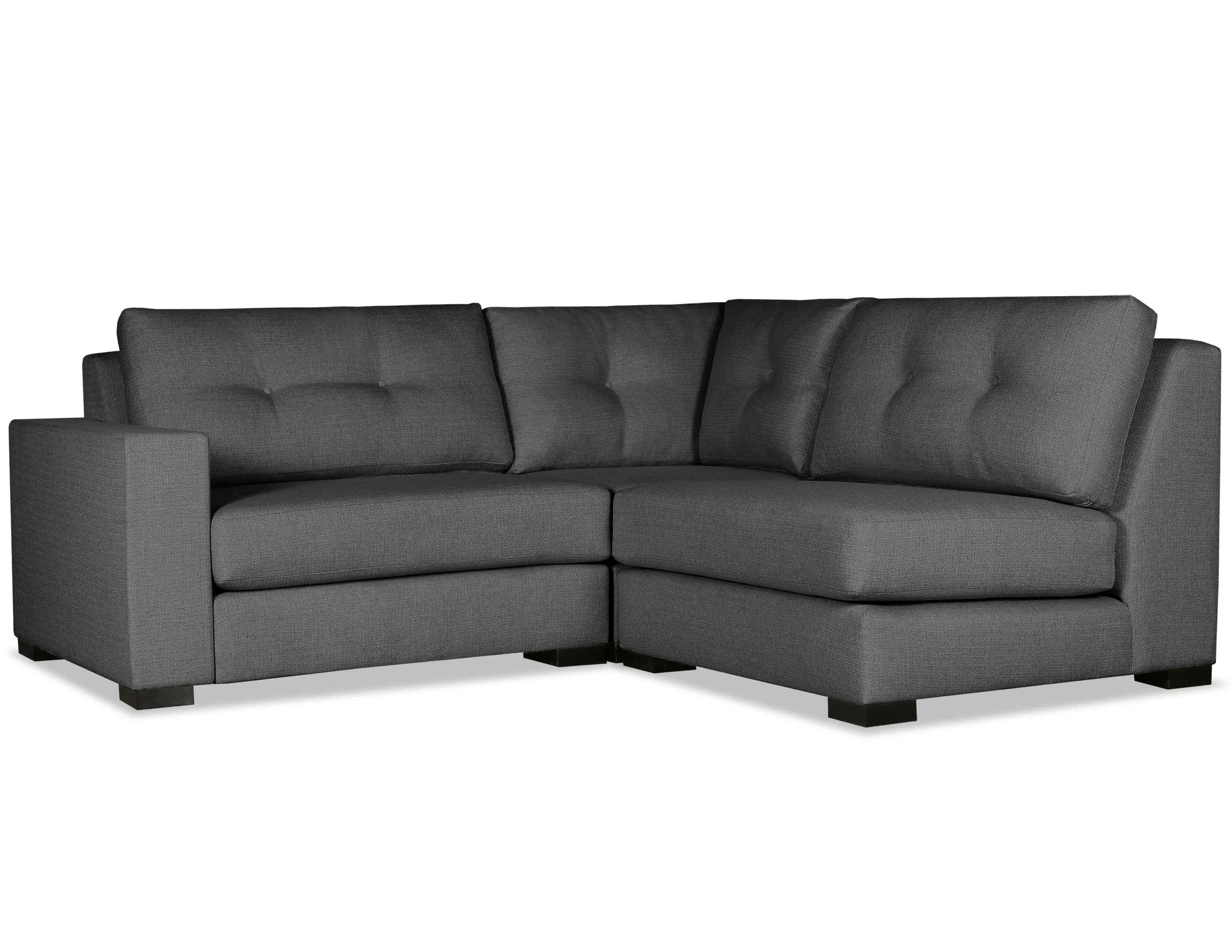 Veranda Buttoned 3 Pieces Modular Sectional w/ Right Open End (3 Colors Available) 3 Veranda Buttoned 3 Pieces Modular Sectional w/ Right Open End (3 Colors Available)