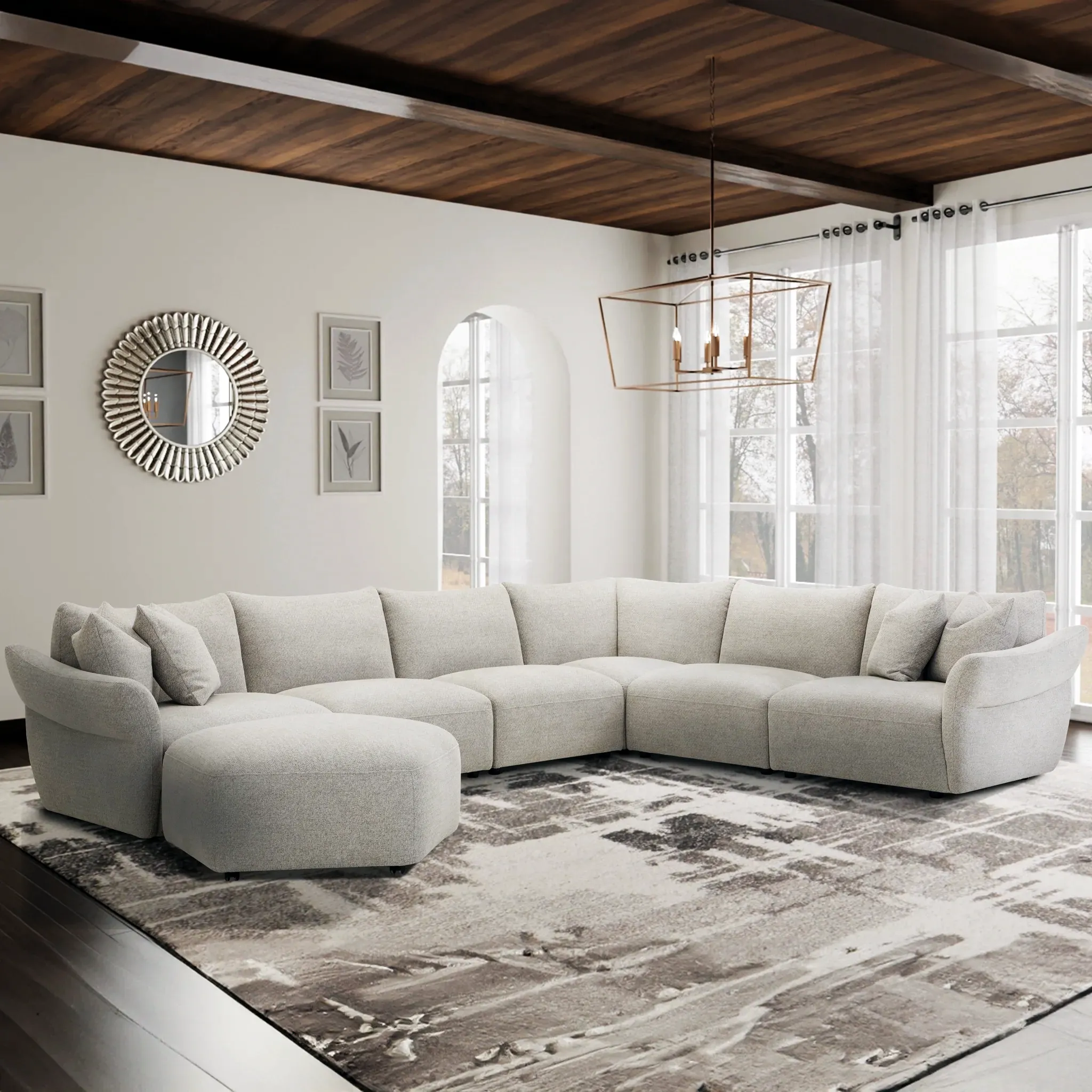 Playful 5 Piece Stationary Sectional (On Sale) In stock - Fast shipping 10 Playful 5 Piece Stationary Sectional (On Sale) In stock - Fast shipping