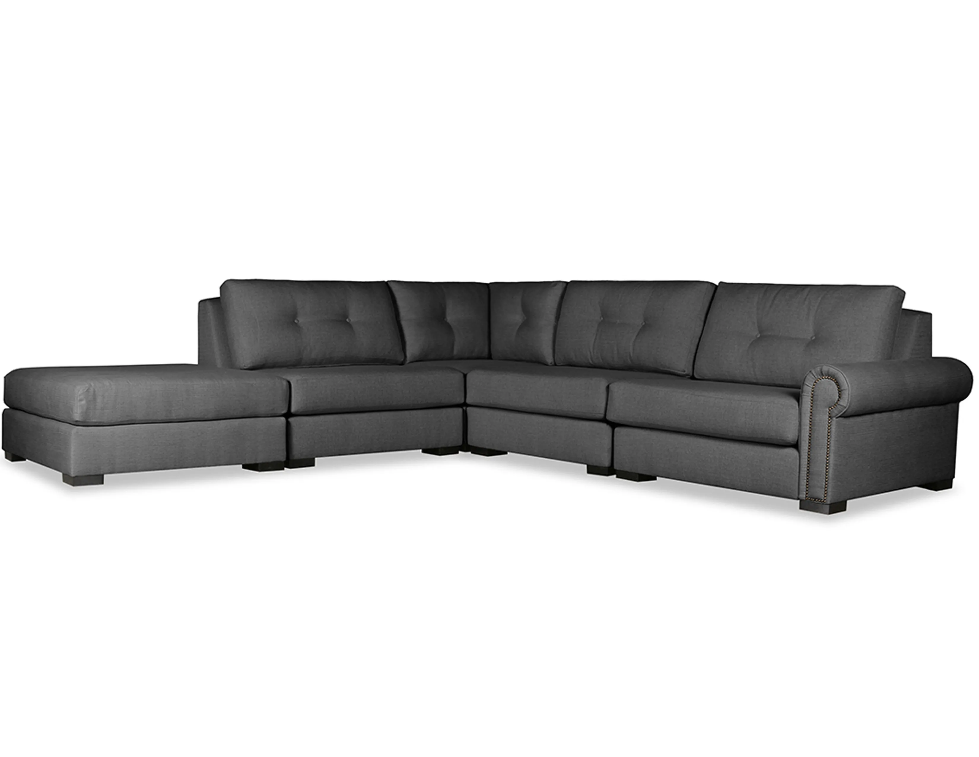 Sylviane Buttoned 5 Pieces Modular Sectional (Choice of Colors) 1 Sylviane Buttoned 5 Pieces Modular Sectional (Choice of Colors)