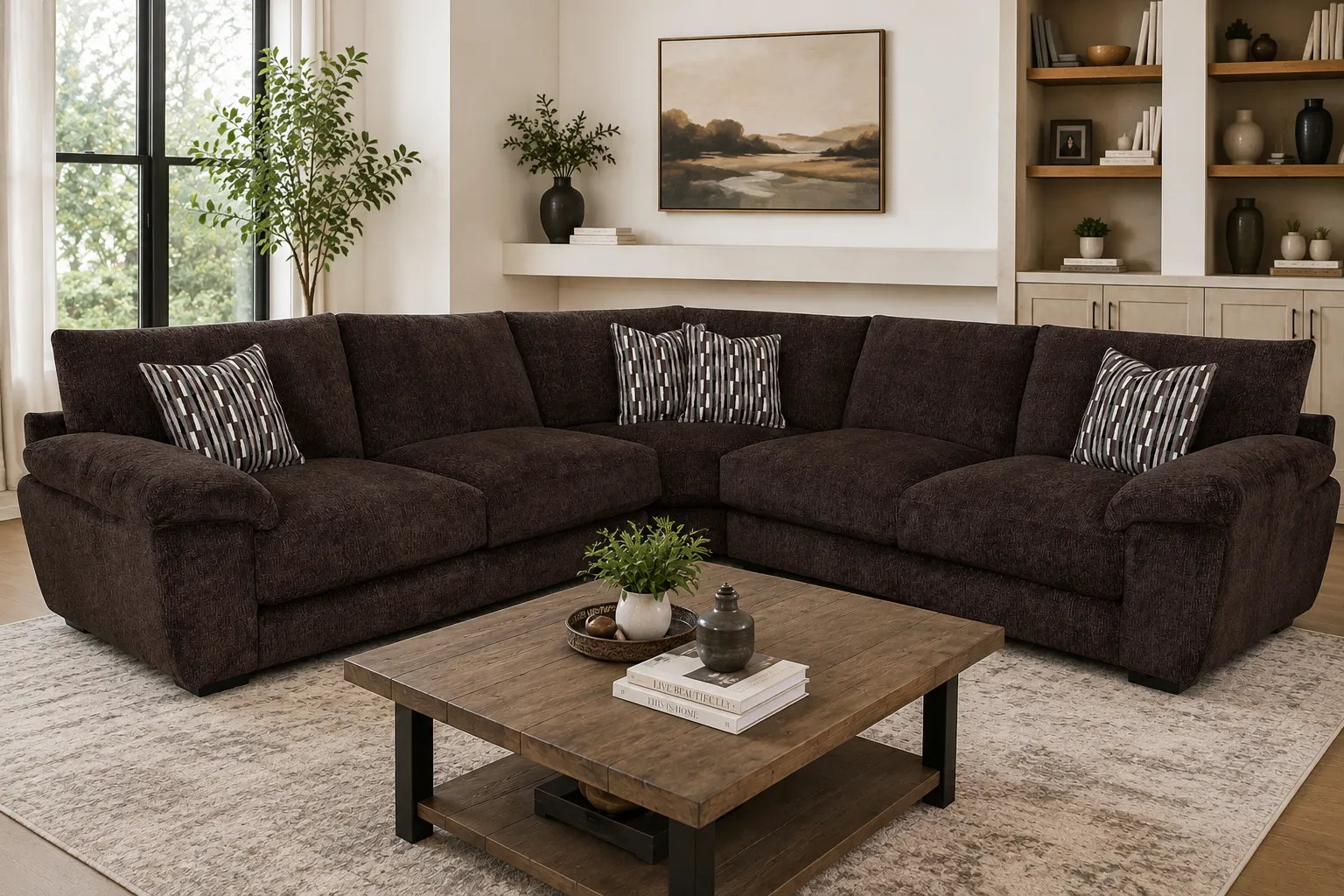 Donegal 840 Three Piece Sectional (Oversized Comfort. Rich Texture. Made for Relaxing) 2 Donegal 840 Three Piece Sectional (Oversized Comfort. Rich Texture. Made for Relaxing)