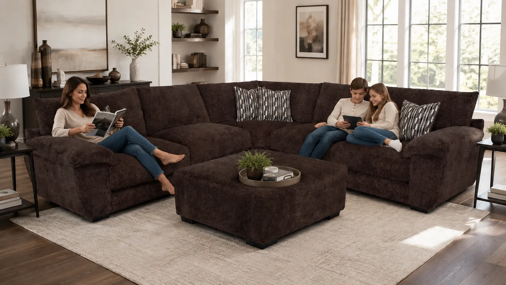 Donegal 840 Three Piece Sectional (Oversized Comfort. Rich Texture. Made for Relaxing) 6 Donegal 840 Three Piece Sectional (Oversized Comfort. Rich Texture. Made for Relaxing)