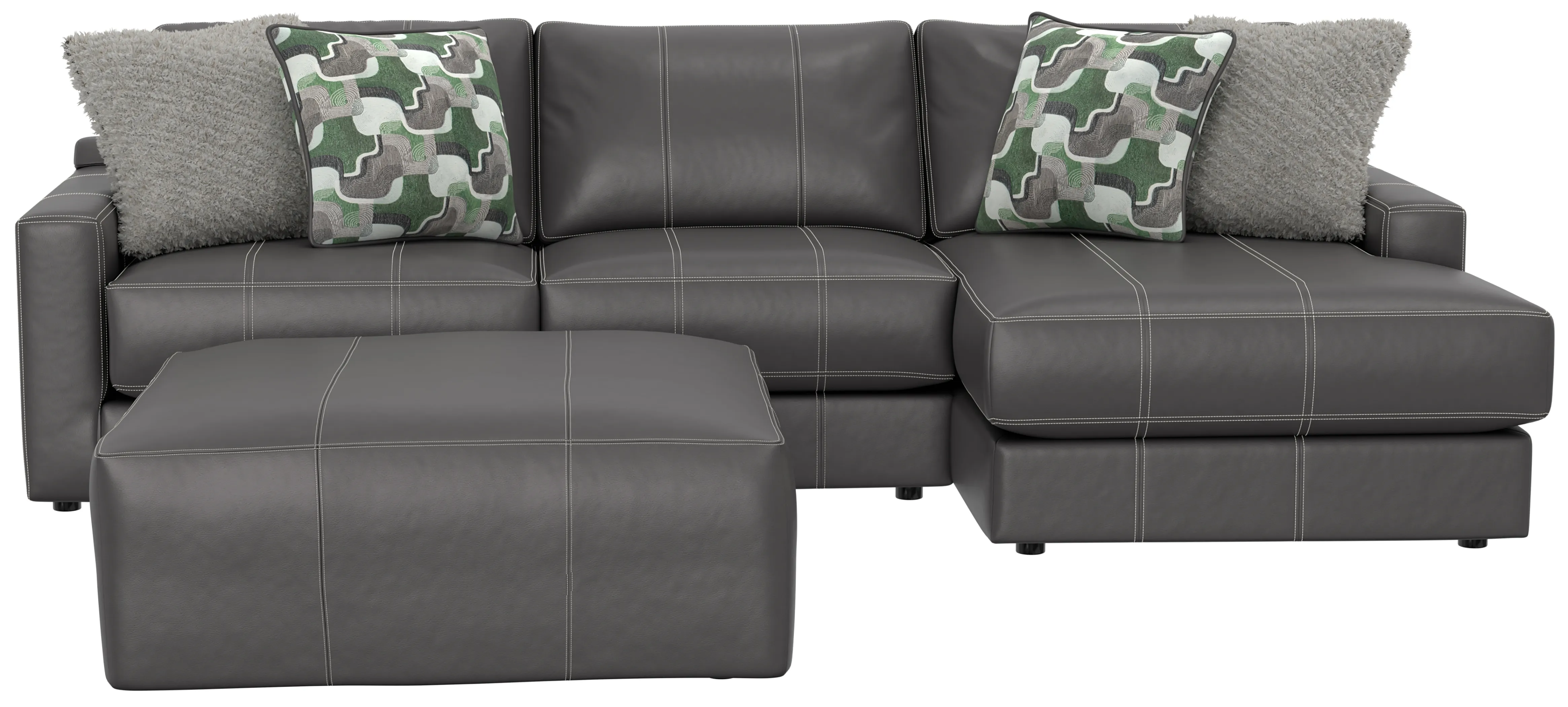 Minori Modular Leather Sectional (includes pillows (2 colors) 1 Minori Modular Leather Sectional (includes pillows (2 colors)