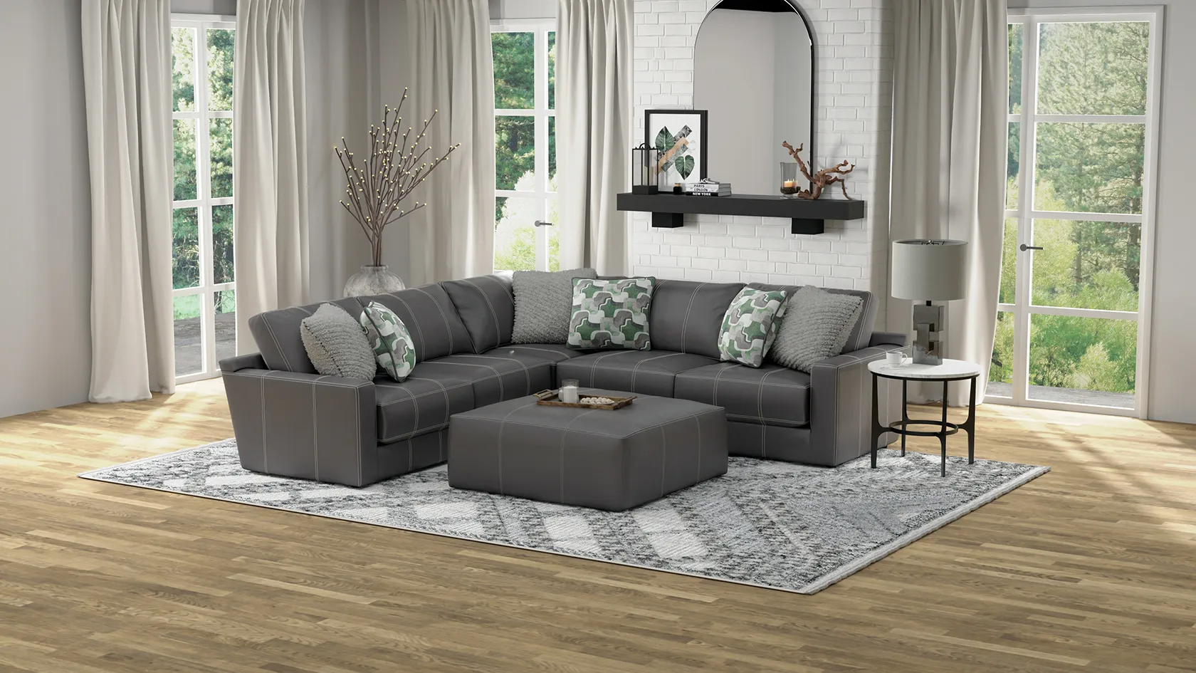 Minori Modular Leather Sectional (includes pillows (2 colors) 11 Minori Modular Leather Sectional (includes pillows (2 colors)