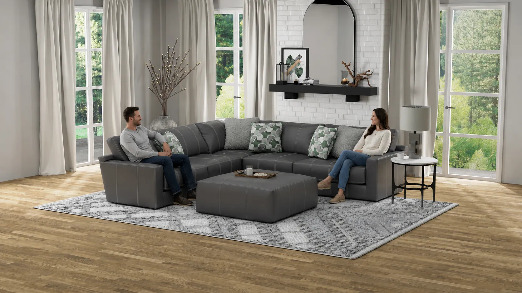 Minori Modular Leather Sectional (includes pillows (2 colors) 12 Minori Modular Leather Sectional (includes pillows (2 colors)