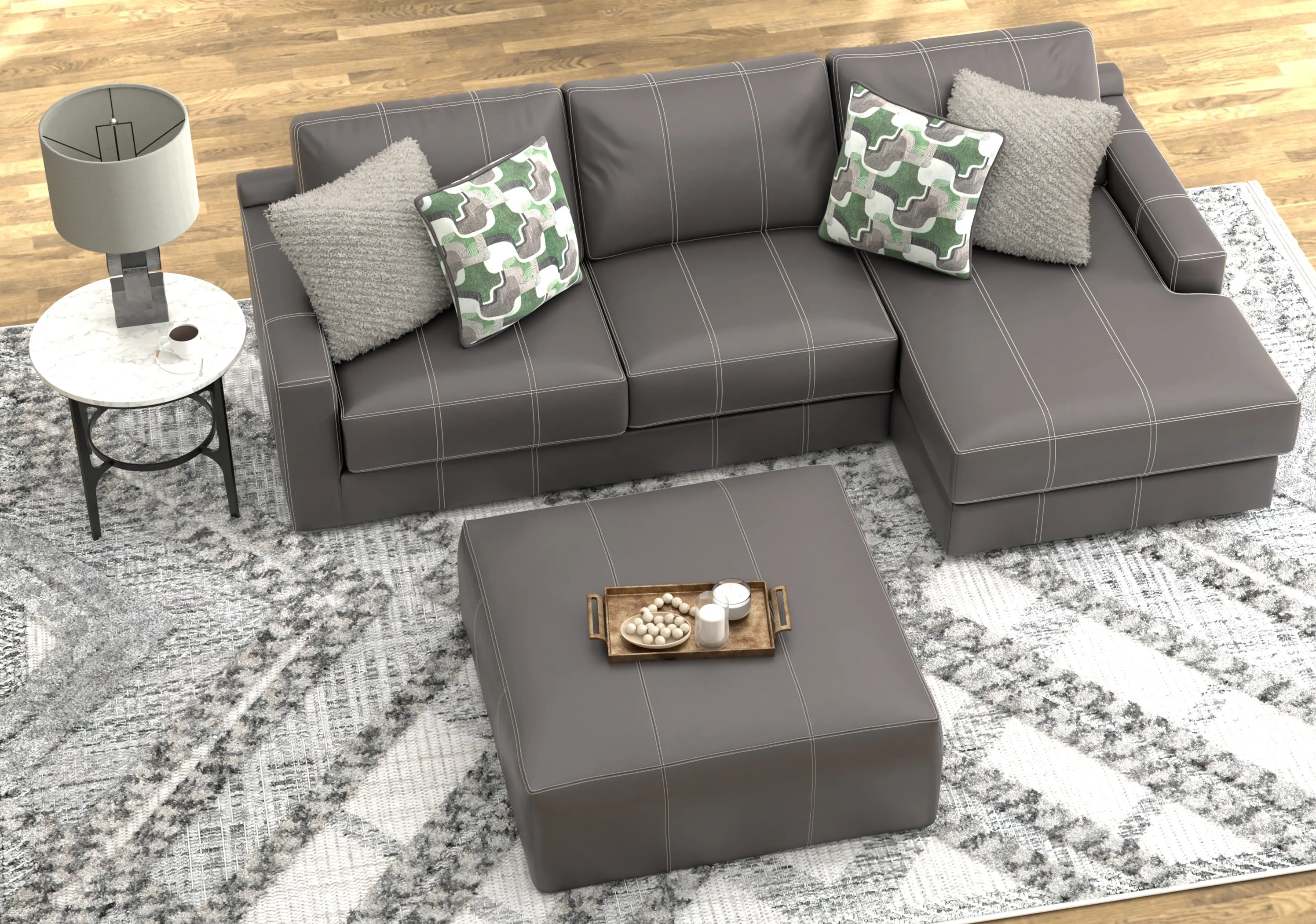 Minori Modular Leather Sectional (includes pillows (2 colors) 9 Minori Modular Leather Sectional (includes pillows (2 colors)