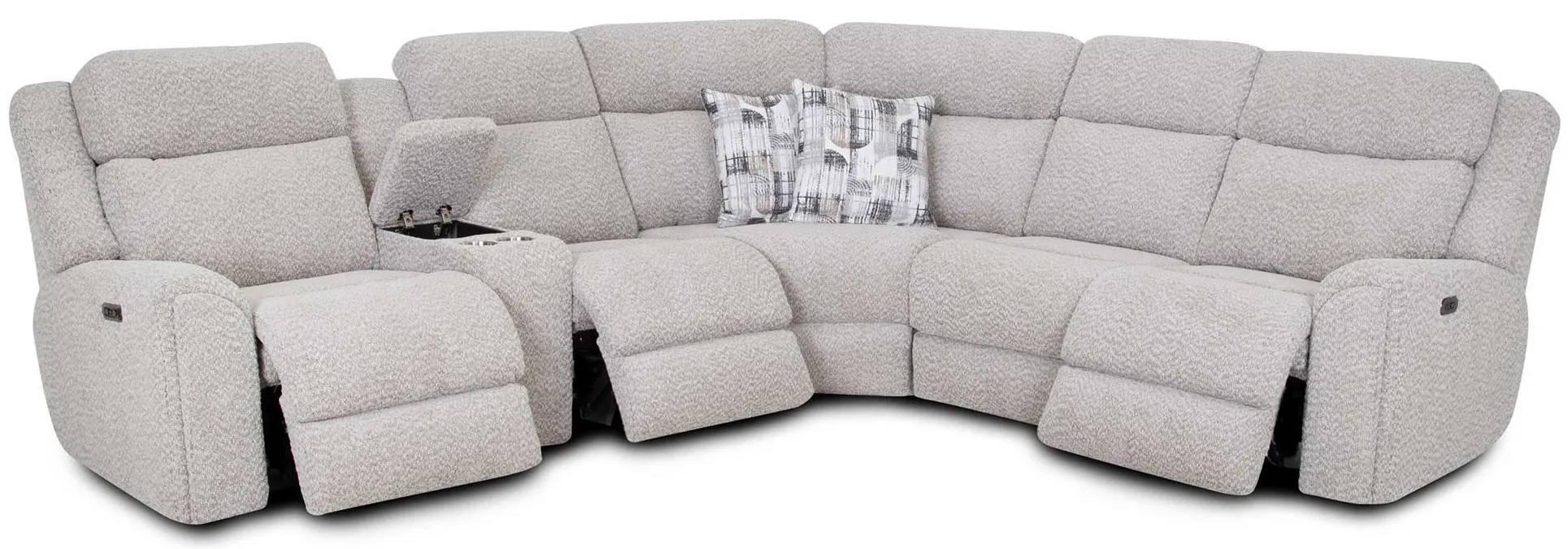 Keegan 694 Three-Piece Reclining Sectional (Three Recliners. Entertainment Built In. Relaxation Taken to the Next Level) Neori Air Massage Available 1 Keegan 694 Three-Piece Reclining Sectional (Three Recliners. Entertainment Built In. Relaxation Taken to the Next Level) Neori Air Massage Available