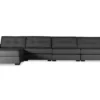 Sylviane Buttoned 5 Pieces Modular Sectional w/ Chaise Left or Right (3 Colors Available)