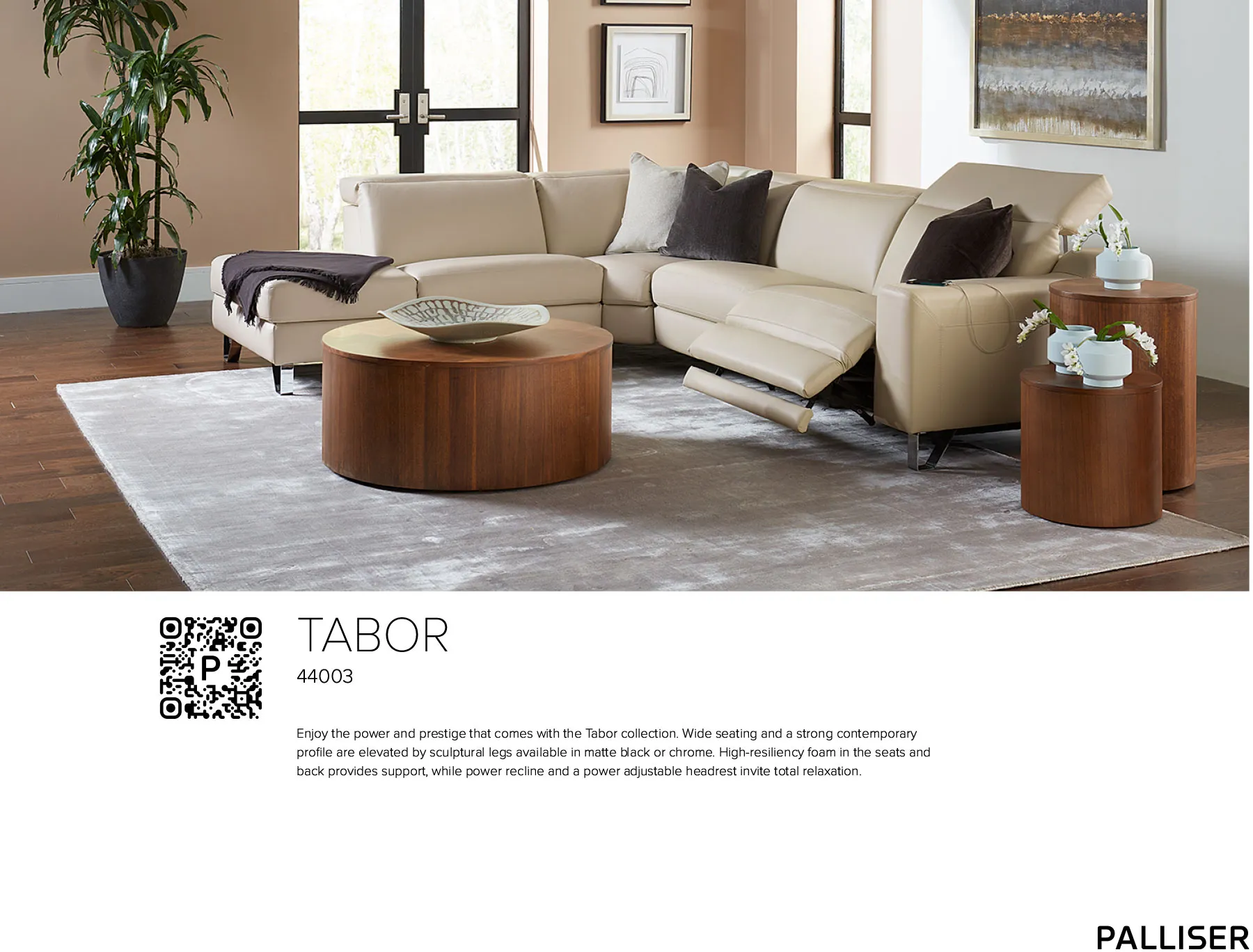 Tabor 44003 Power Headrest Power Reclining Chaise Sectional (+100 leathers) 15 Tabor 44003 Power Headrest Power Reclining Chaise Sectional (+100 leathers)