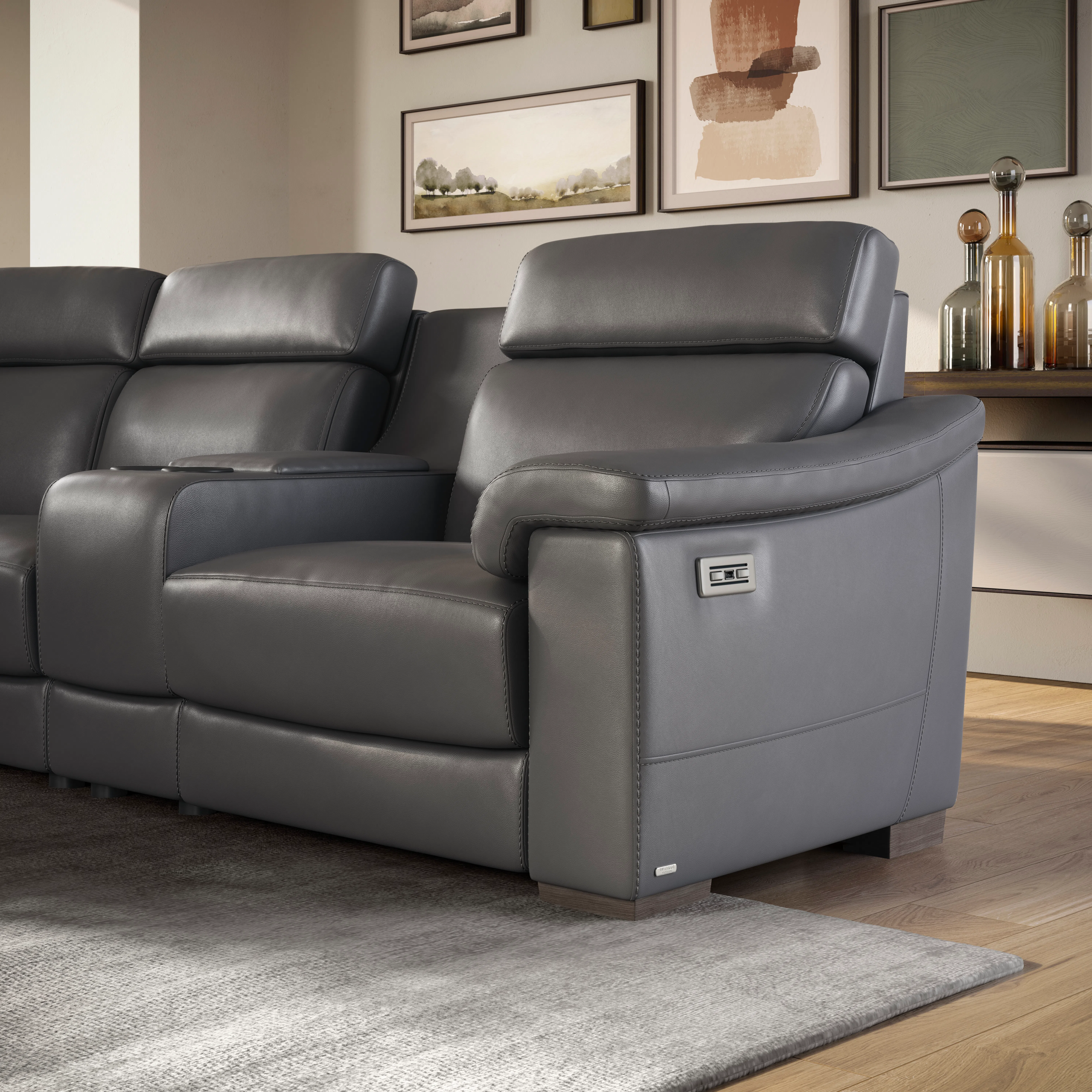 Giulivo C115 Power Headrest Power Reclining Sectional (+50 leathers) 7 Giulivo C115 Power Headrest Power Reclining Sectional (+50 leathers)
