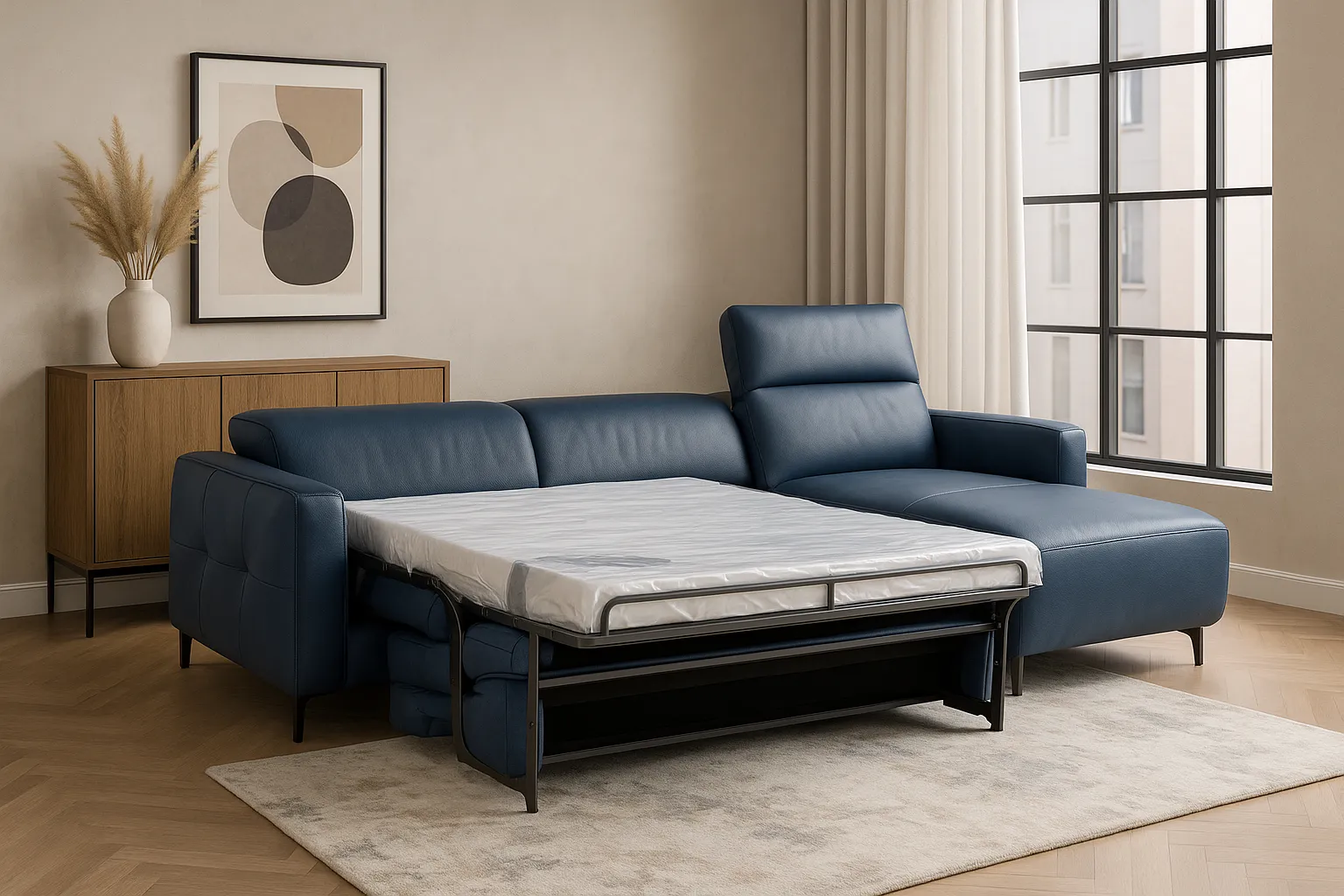 Capri C325 Chaise Sleeper Sectional (+55 leathers) 2 Capri C325 Chaise Sleeper Sectional (+55 leathers)